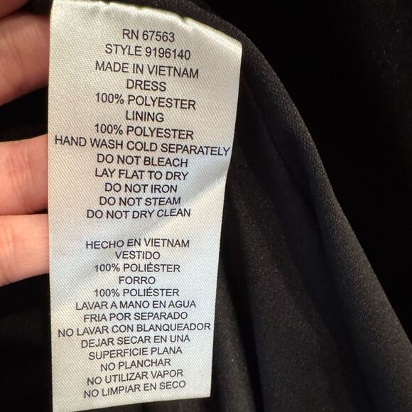 SLNY Black Sequin Cocktail Party Dress V-Neck Sz 6 NEW - Picture 14 of 15